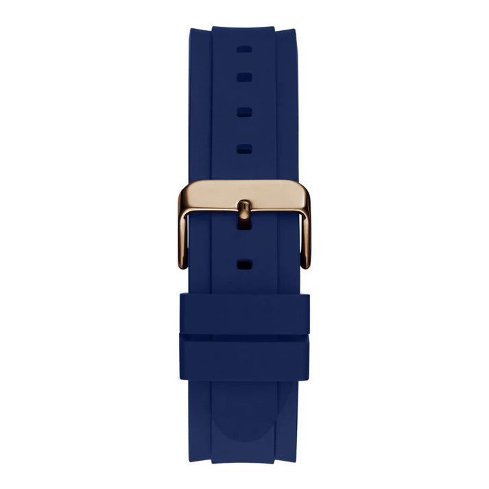 Guess GW0708G3 | Gold Parker Navy Blue Silicone Watch For Men.