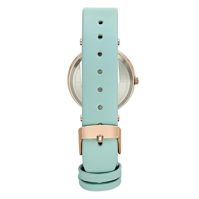 Timex TWEL19210 | Fashion Women Quartz Blue Dial Analog Leather Watch