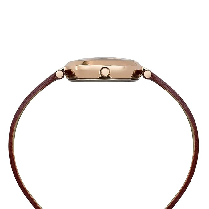 Timex TWEL19211 | Fashion Women Quartz Rose Gold Dial Analog Leather Watch