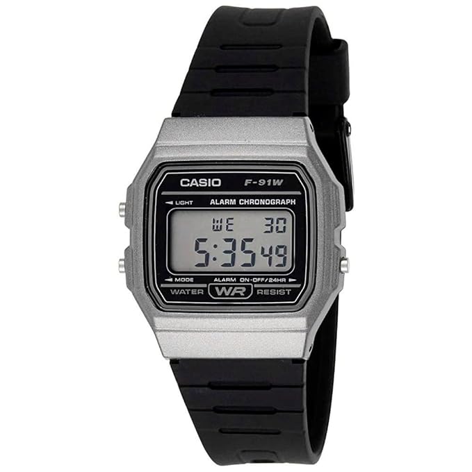 Casio D411 | Casio Youth F-91WM-1BDF Digital Clear Watch Unisex