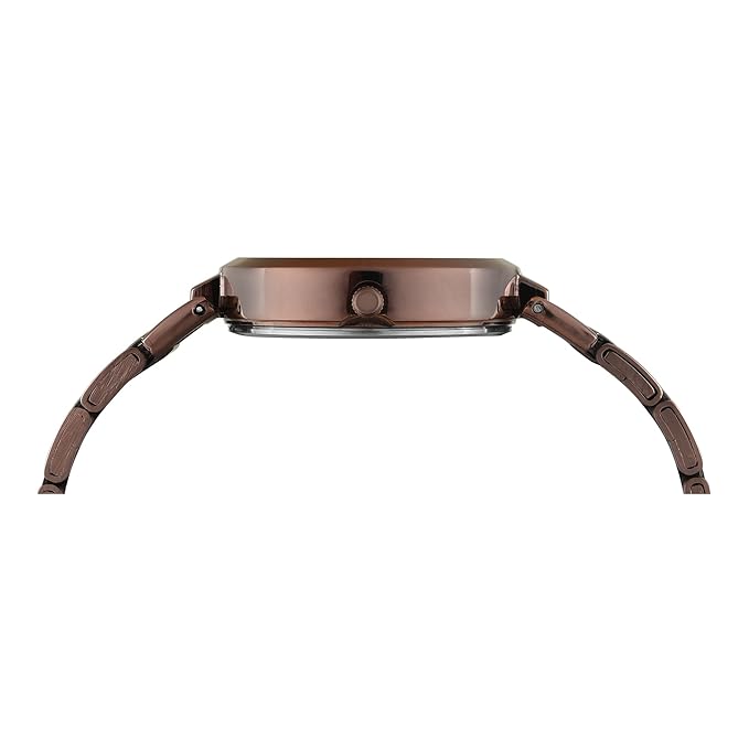 Timex TW000X272 | Classics Women Quartz Brown Dial Analog Stainless Steel Watch