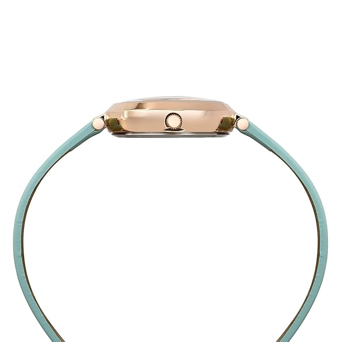 Timex TWEL19210 | Fashion Women Quartz Blue Dial Analog Leather Watch