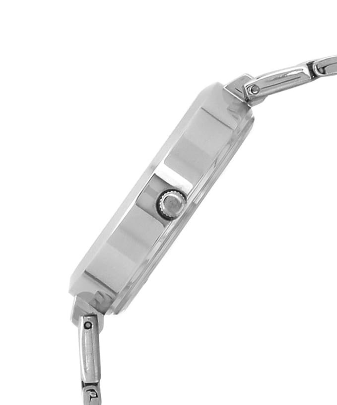 Timex TW000X204 | TIMEX Analog Watch for Women with Silver Round Dial & Silver Stainless Steel Bracelet Band Water Resistant Women's Wrist Watches