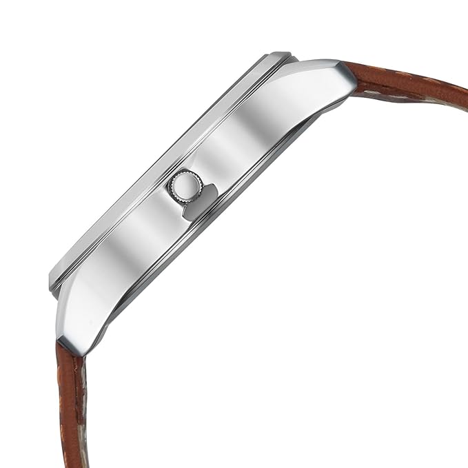 Sonata 77163SL06 | Sonata Ease with Gray Dial Black Leather Strap Watch for Men