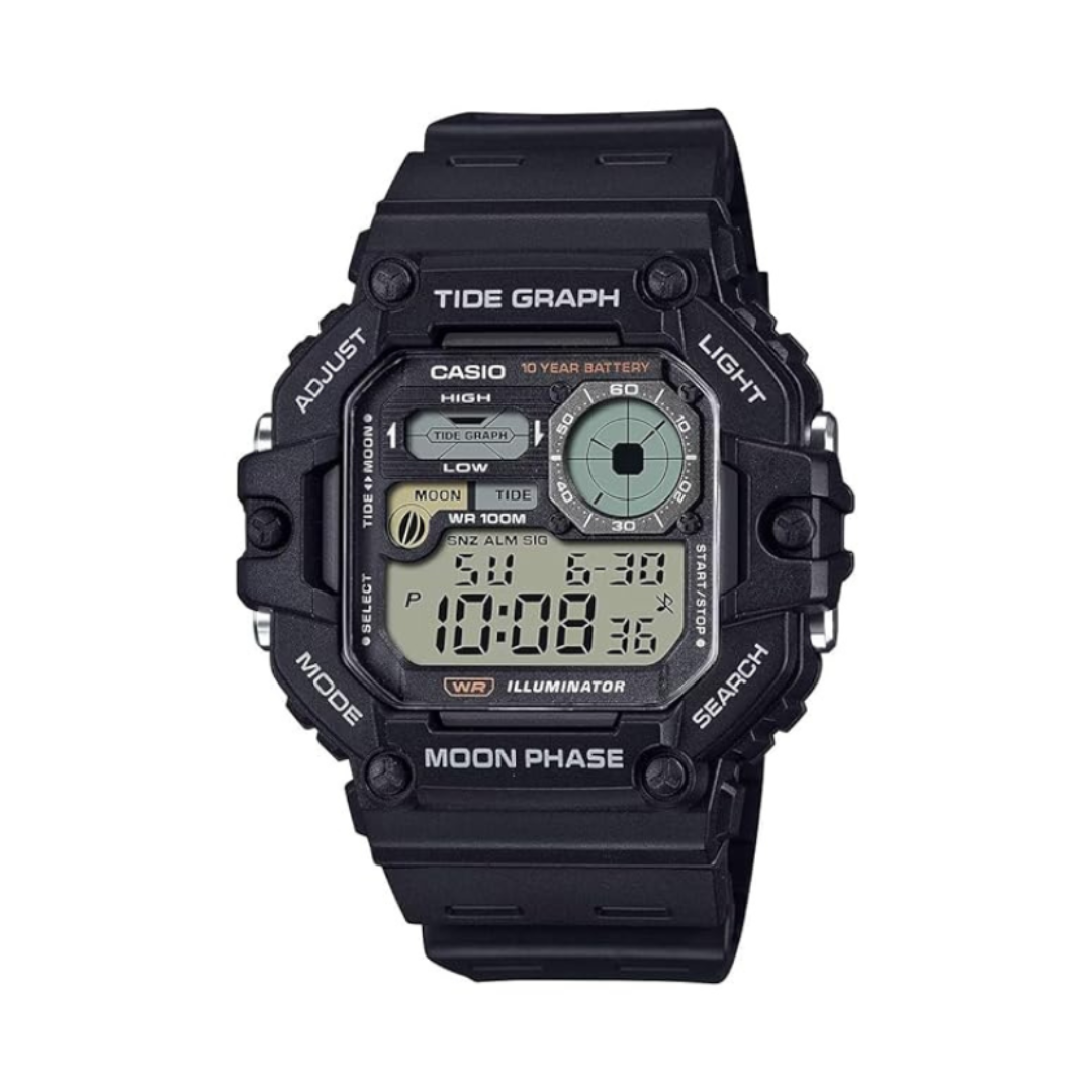 Casio WS-1700H-1AV A2247 | Youth Unisex Quartz Black Dial Digital Resin Watch