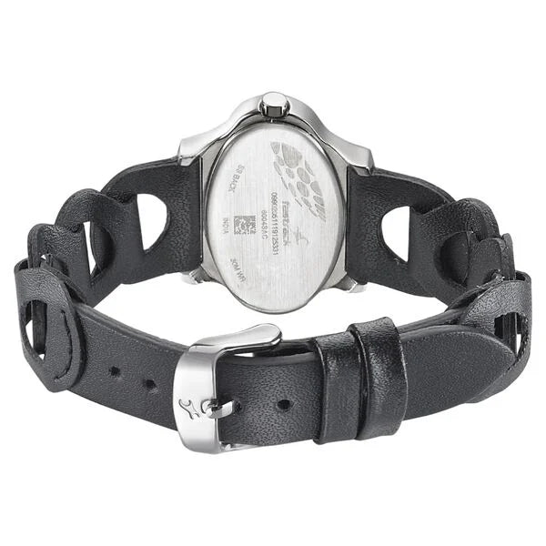Fastrack 6004SL08 | Fastrack Hitlist Quartz Analog Silver Dial Leather Strap Watch for Girls
