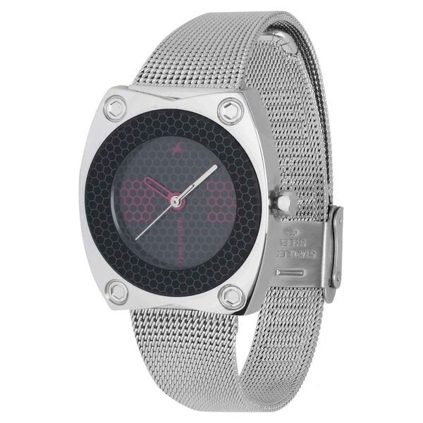 Fastrack NE6026SM02 | Fastrack Quartz Analog Black Dial Stainless Steel Strap Watch for Girls