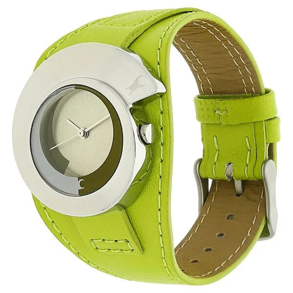 Fastrack 6041SL02 | Fastrack Quartz Analog Grey Dial Leather Strap Watch for Girls