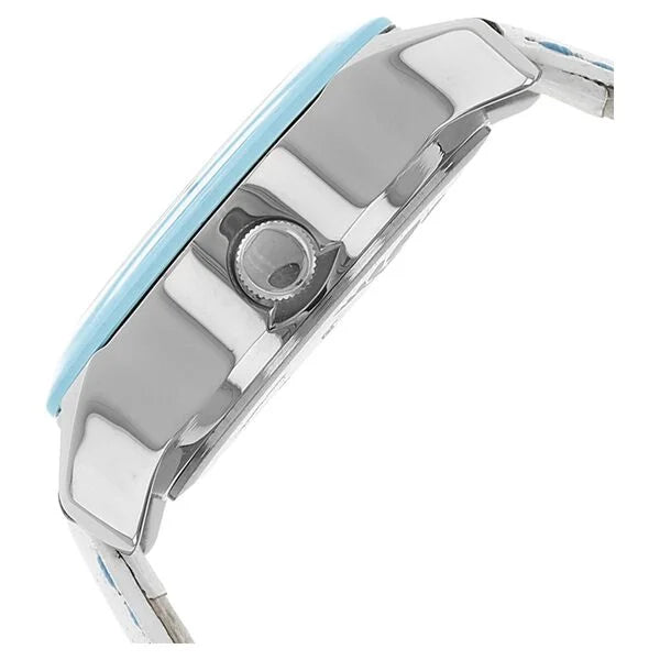 Fastrack NJ6078SL08 | Fastrack Monochrome Quartz Multifunction Blue Dial Leather Strap Watch for Girls