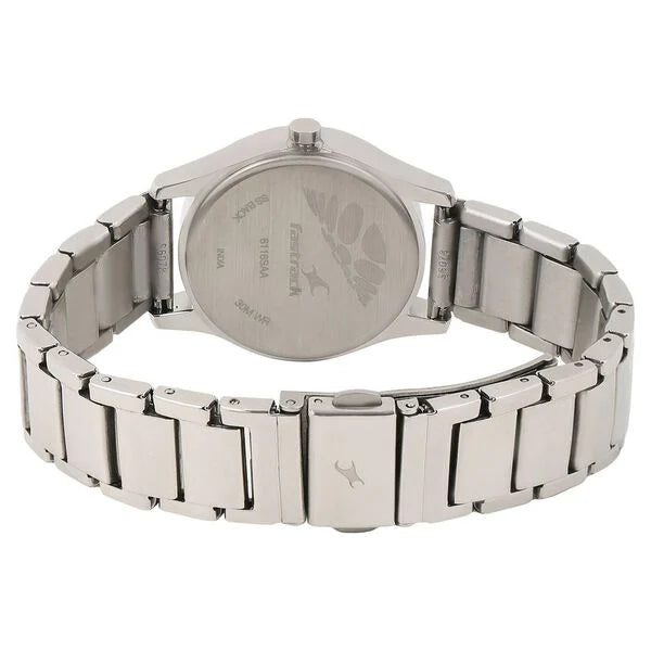 Fastrack 6116SM01 | Fastrack Quartz Analog Blue Dial Stainless Steel Strap Watch for Girls
