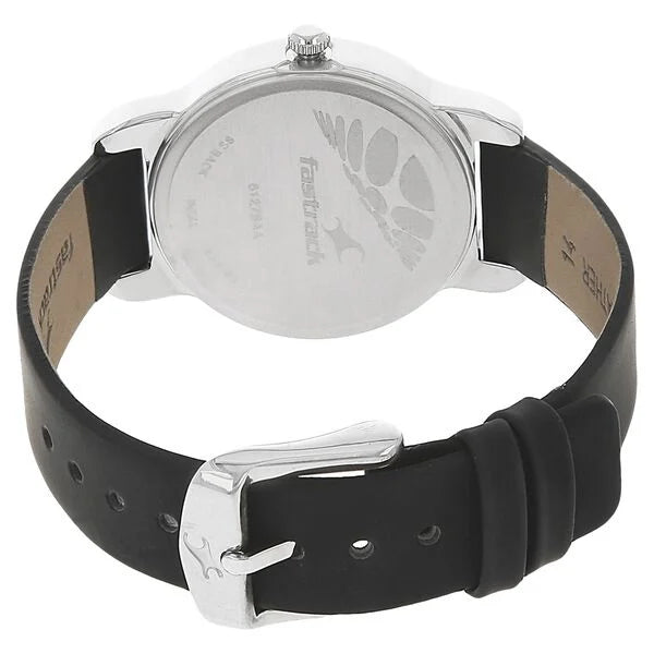 Fastrack 6127SL02 | Fastrack Quartz Analog Red Dial Leather Strap Watch for Girls