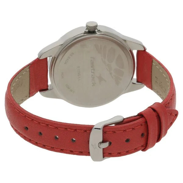 Fastrack 6129SL01 | Fastrack Quartz Analog Silver Dial Leather Strap Watch for Girls
