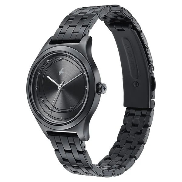 Fastrack 6152NM01 | Fastrack Style Up Grey Dial Stainless Steel Strap Watch for Girls