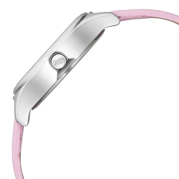 Fastrack 6152SL08 | Fastrack Stunners Silver Dial Leather Strap Watch for Girls