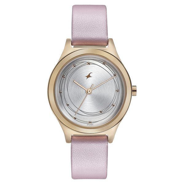 Fastrack 6152WL02 | Fastrack Style Up Silver Dial Leather Strap Watch for Girls