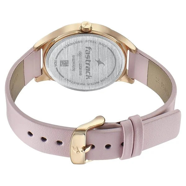 Fastrack 6152WL02 | Fastrack Style Up Silver Dial Leather Strap Watch for Girls