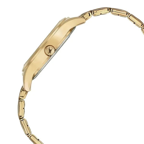 Fastrack NS6152WM01 | Fastrack Style Up Golden Dial Stainless Steel Strap Watch for Girls.