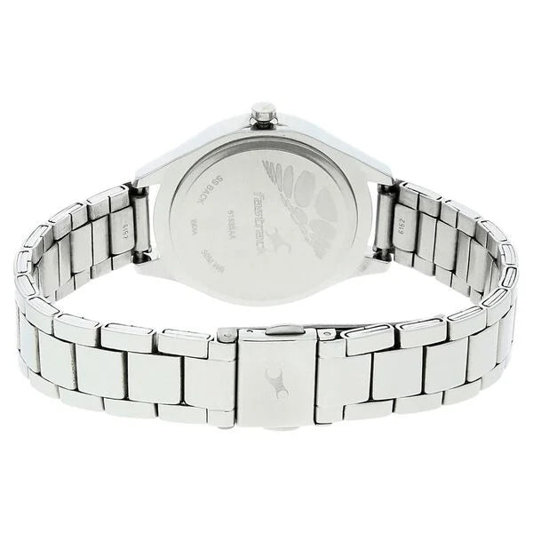 Fastrack NK6153SM01 | Fastrack Quartz Analog Silver Dial Stainless Steel Strap Watch for Girls