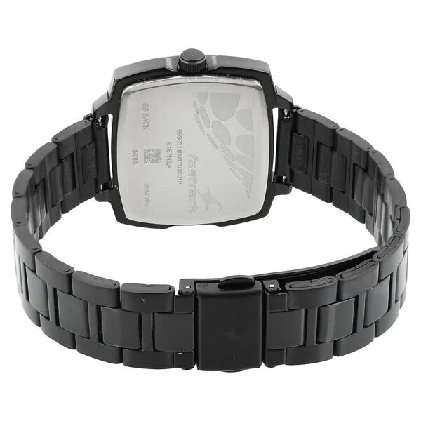 Fastrack 6167NM01 | Fastrack Loopholes Quartz Analog with Date Pink Dial Stainless Steel Strap Watch for Girls