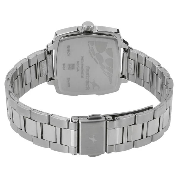 Fastrack 6167SM01 | Fastrack Loopholes Quartz Analog with Date Grey Dial Stainless Steel Strap Watch for Girls