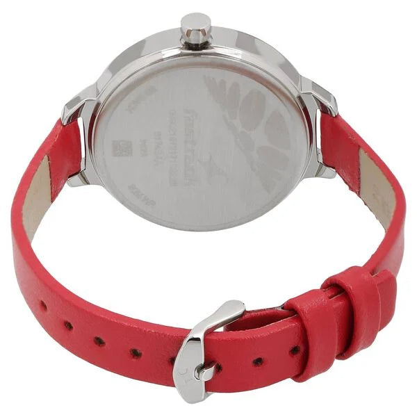 Fastrack NM6174SL02 | Fastrack Varsity Quartz Analog Blue Dial Leather Strap Watch for Girls
