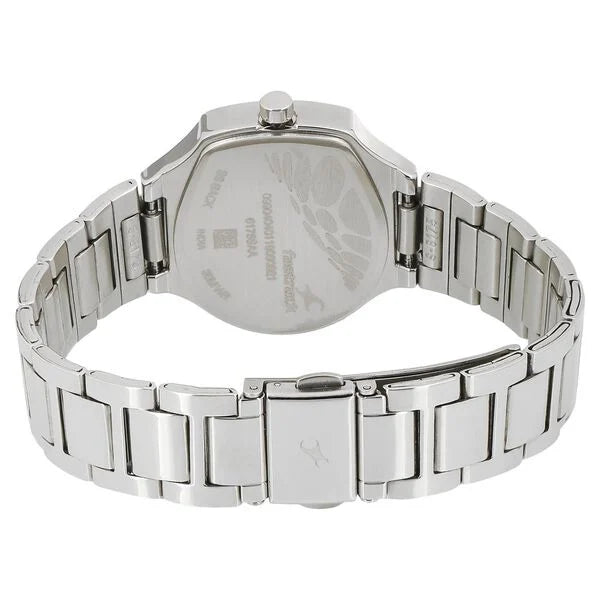 Fastrack 6175SM02 | Fastrack Varsity Quartz Analog Black Dial Stainless Steel Strap Watch for Girls
