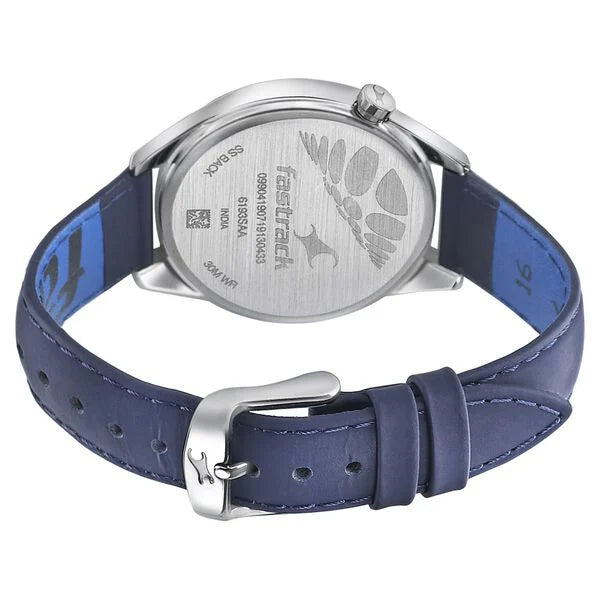 Fastrack 6193SL01 | Fastrack Space Rover Quartz Analog Purple Dial Leather Strap Watch for Girls
