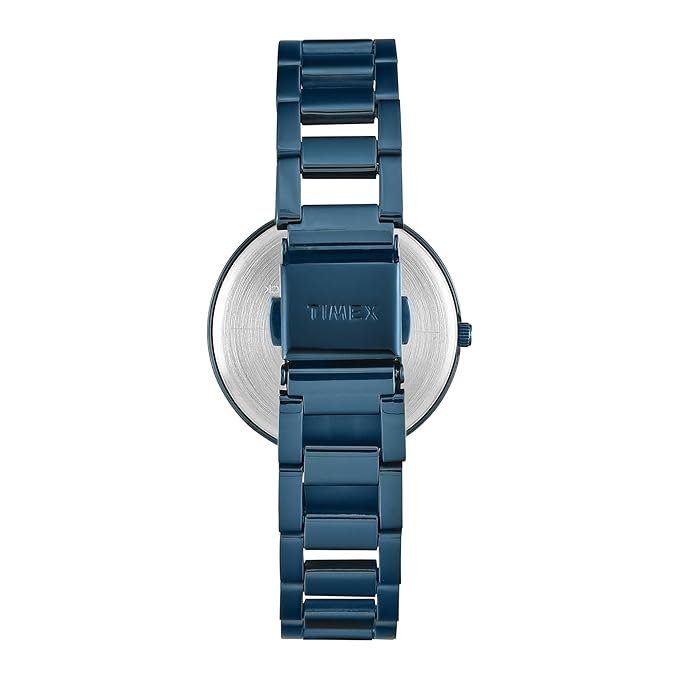 Timex TW000X277 | Fashion Women Quartz Blue Dial Analog Stainless Steel Watch