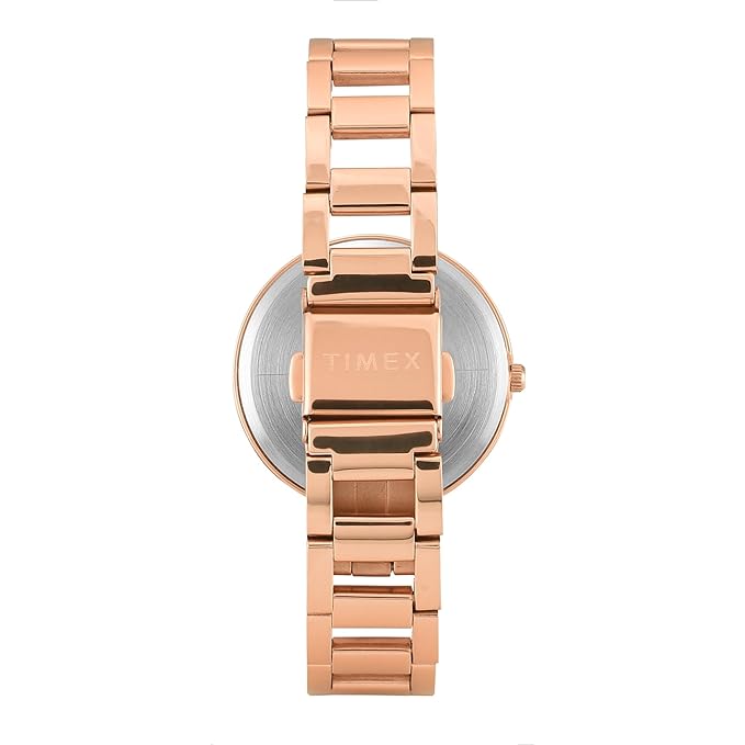 Timex TW000X276 | Fashion Women Quartz Rose Gold Dial Analog Stainless Steel Watch