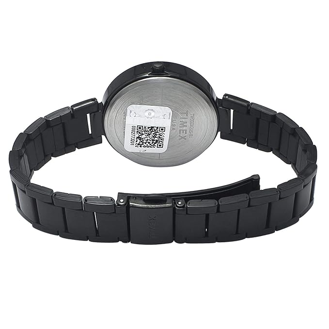 Timex TW000X255 | Fashion Women Quartz Black Dial Analog Stainless Steel Watch