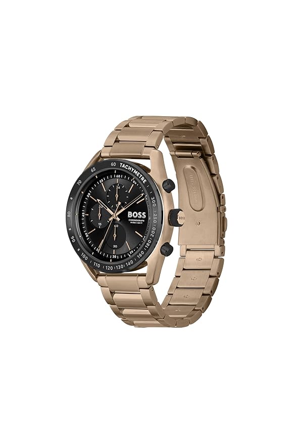 Boss 1514027 | Center Court Men Quartz Black Dial Chronograph Stainless Steel Watch .
