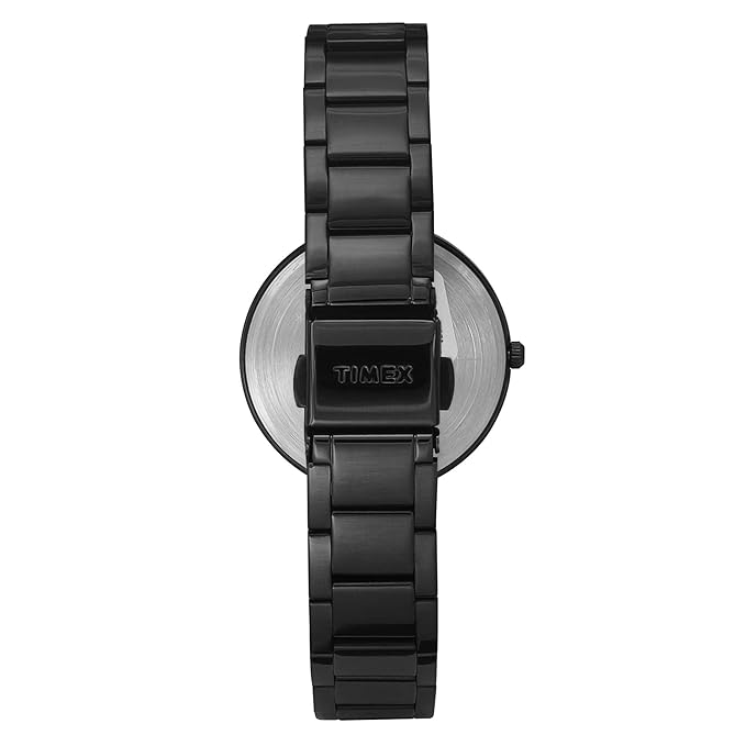 Timex TW000X255 | Fashion Women Quartz Black Dial Analog Stainless Steel Watch