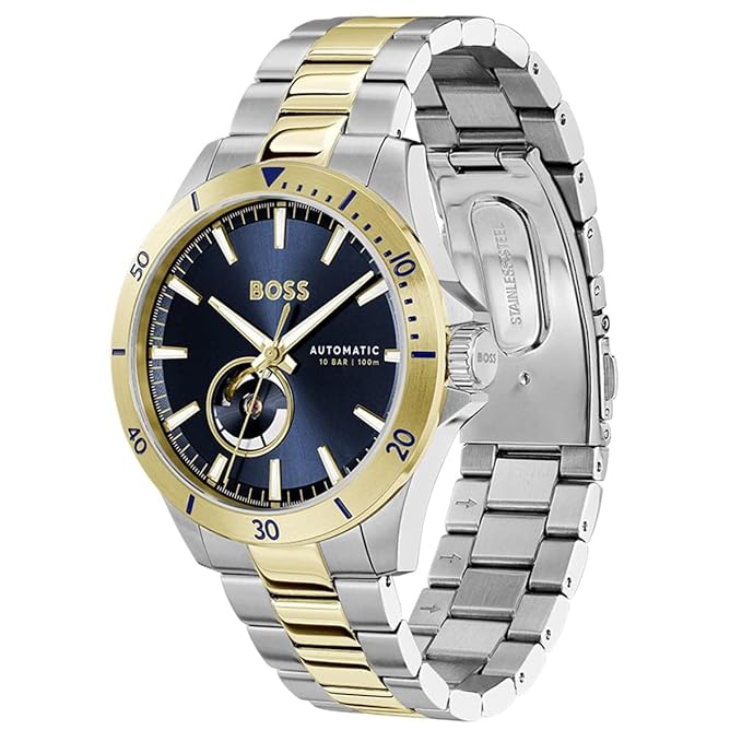 Boss 1514201 | Troper Men Automatic Blue Dial Analog Stainless Steel Watch