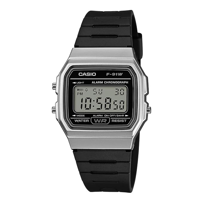 Casio D411 | Casio Youth F-91WM-1BDF Digital Clear Watch Unisex