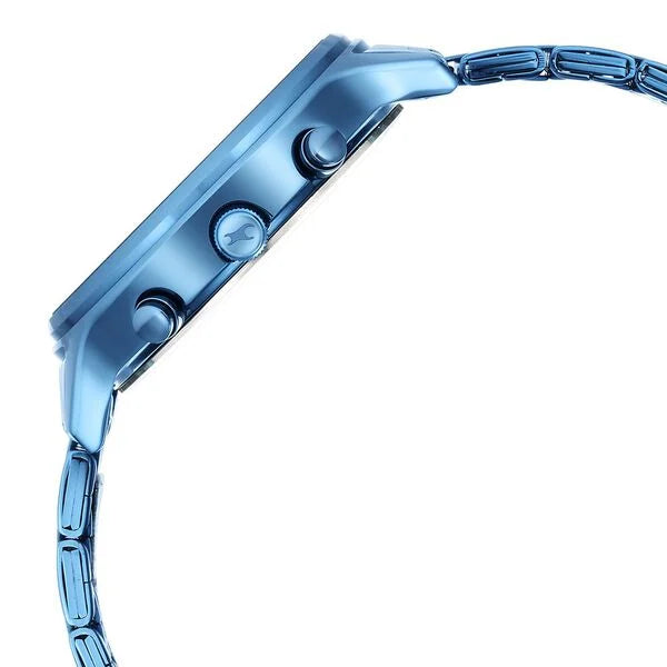 Fastrack NR6207QM01 | Fastrack Style Up Blue Dial Stainless Steel Strap Watch for Girls