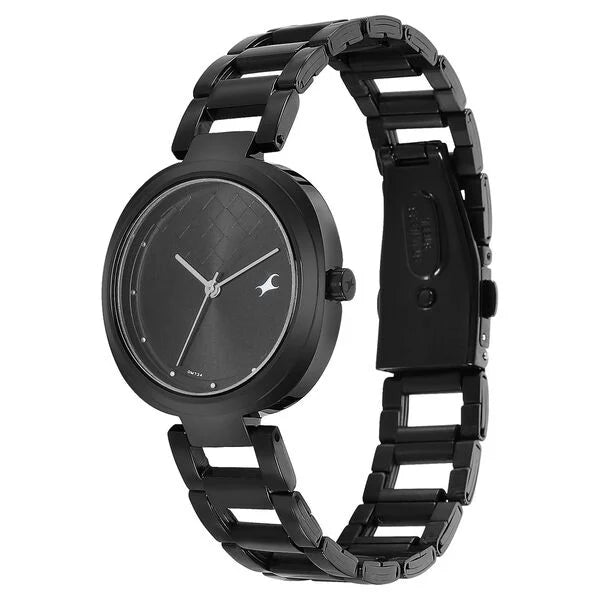 Fastrack 6247NM02 | Fastrack Stunners Quartz Analog Black Dial Stainless Steel Strap Watch for Girls