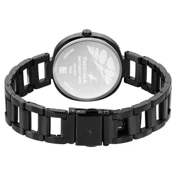 Fastrack 6247NM02 | Fastrack Stunners Quartz Analog Black Dial Stainless Steel Strap Watch for Girls