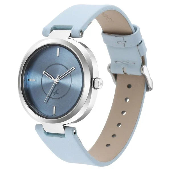 Fastrack 6247SL02 | Fastrack Stunners Quartz Analog Blue Dial Leather Strap Watch for Girls