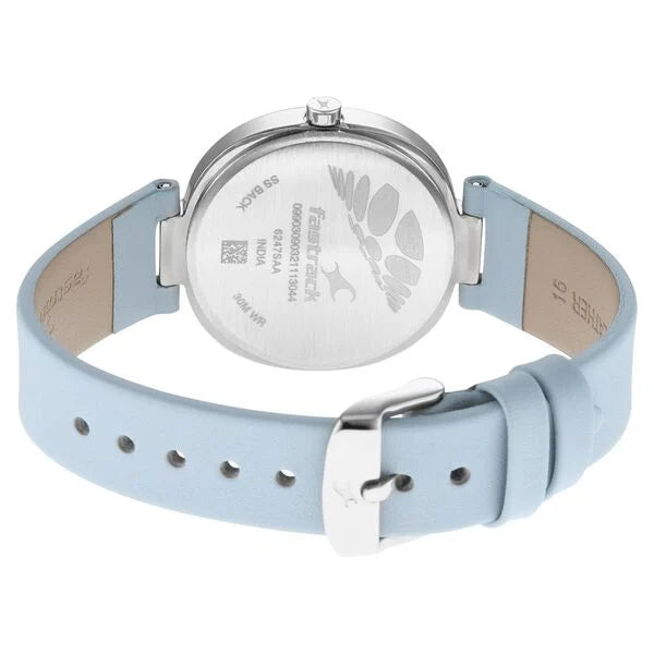 Fastrack 6247SL02 | Fastrack Stunners Quartz Analog Blue Dial Leather Strap Watch for Girls