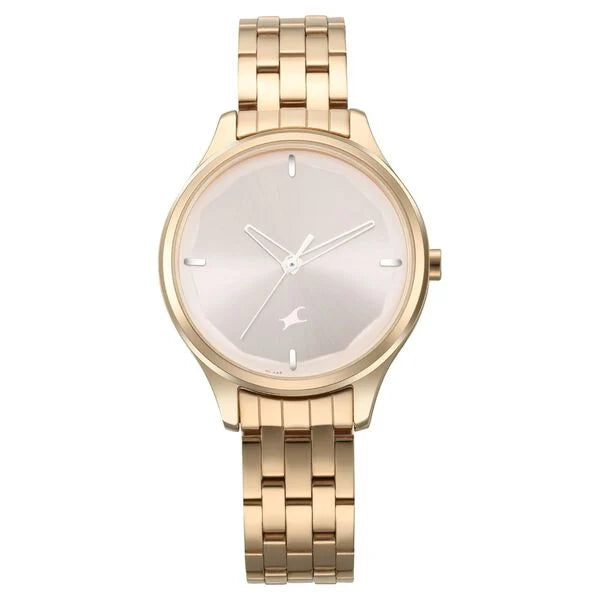 Fastrack 6248WM01 | Fastrack Stunners Quartz Analog Rose gold Dial Metal Strap Watch for Girls