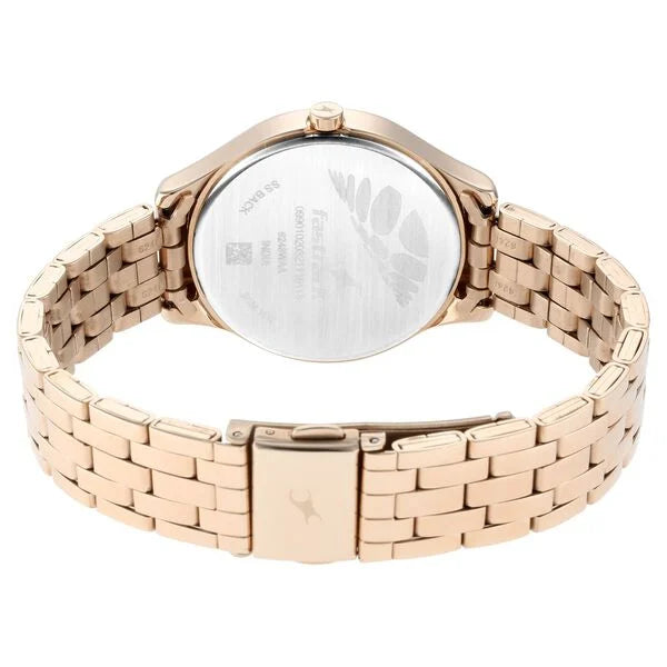 Fastrack 6248WM01 | Fastrack Stunners Quartz Analog Rose gold Dial Metal Strap Watch for Girls