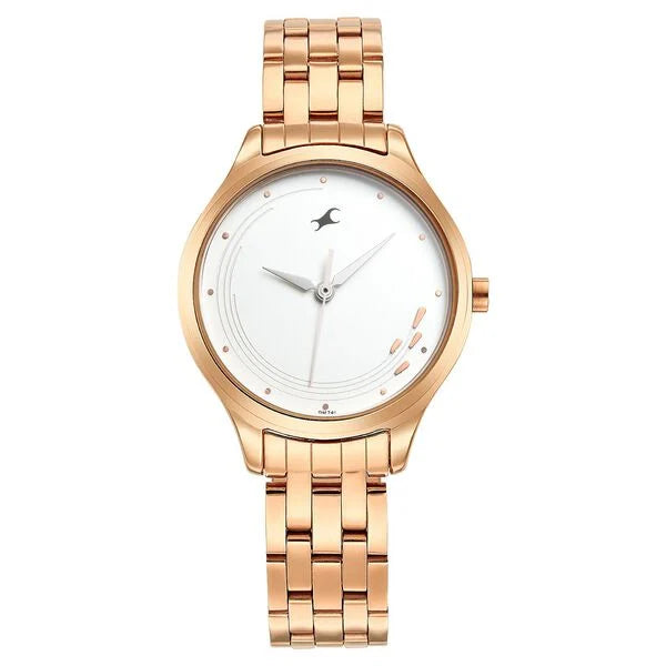 Fastrack 6248WM02 | Fastrack Stunners Quartz Analog White Dial Stainless Steel Strap Watch for Girls