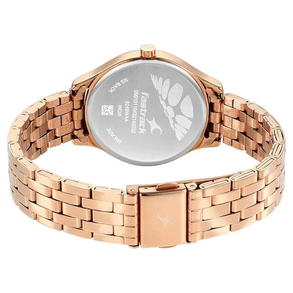 Fastrack 6248WM02 | Fastrack Stunners Quartz Analog White Dial Stainless Steel Strap Watch for Girls