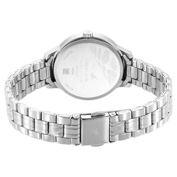 Fastrack 6267SM02 | Fastrack Stunners Quartz Analog Pink Dial Metal Strap Watch for Girls