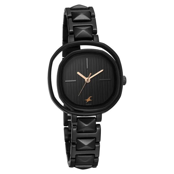 Fastrack 6276NM01 | Fastrack Opulence Quartz Analog Black Dial Metal Strap Watch for Girls