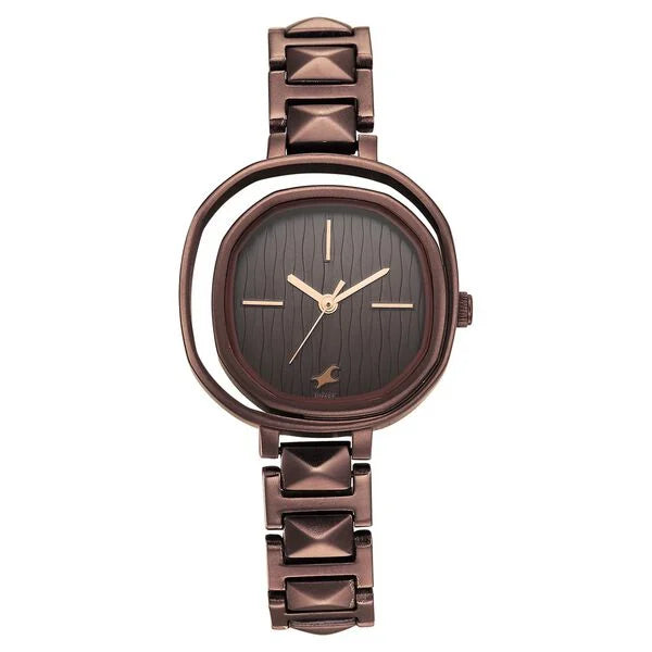Fastrack 6276QM02 | Fastrack Opulence Quartz Analog Brown Dial Metal Strap Watch for Girls