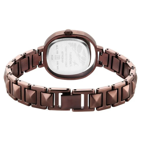 Fastrack 6276QM02 | Fastrack Opulence Quartz Analog Brown Dial Metal Strap Watch for Girls