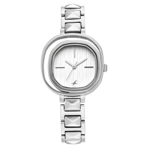 Fastrack NR6276SM01 | Fastrack Opulence Quartz Analog Silver Dial Metal Strap Watch for Girls