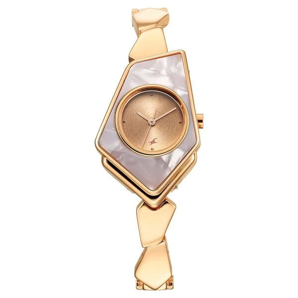 Fastrack 6279WM01 | Fastrack Younique Quartz Analog Rose Gold Dial Metal Strap Watch for Girls Watch