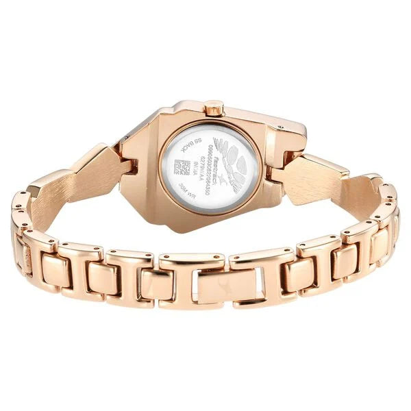 Fastrack 6279WM01 | Fastrack Younique Quartz Analog Rose Gold Dial Metal Strap Watch for Girls Watch